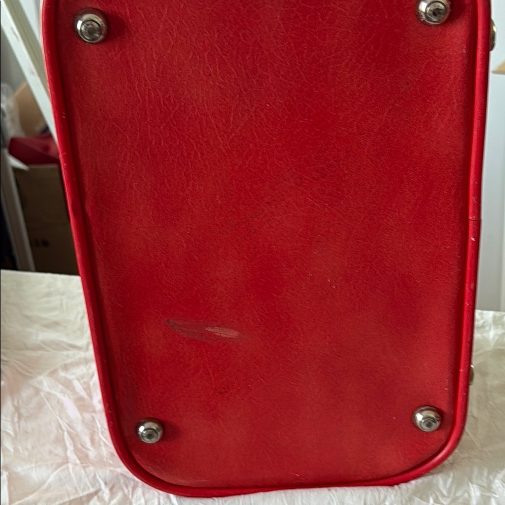 Sears Feather lite Vintage Red Travel Case - Picture 9 of 12